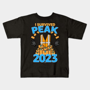 Swagazon I Survived Peak 2023 Kids T-Shirt